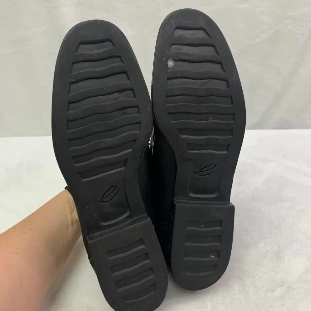 Easy Spirit Mens 9.5 Chukka Style Lace Up Oxford Dress Shoes Black Leather